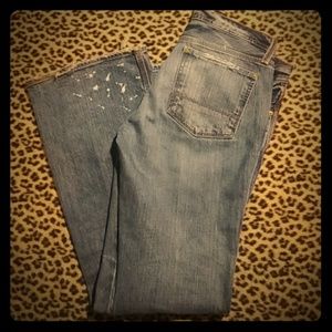 Polo Ralph Lauren distressed blue jeans